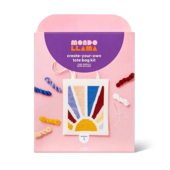 Mondo Llama Stitch It Yourself Tote Bag Craft Kit - Picture 1 of 6